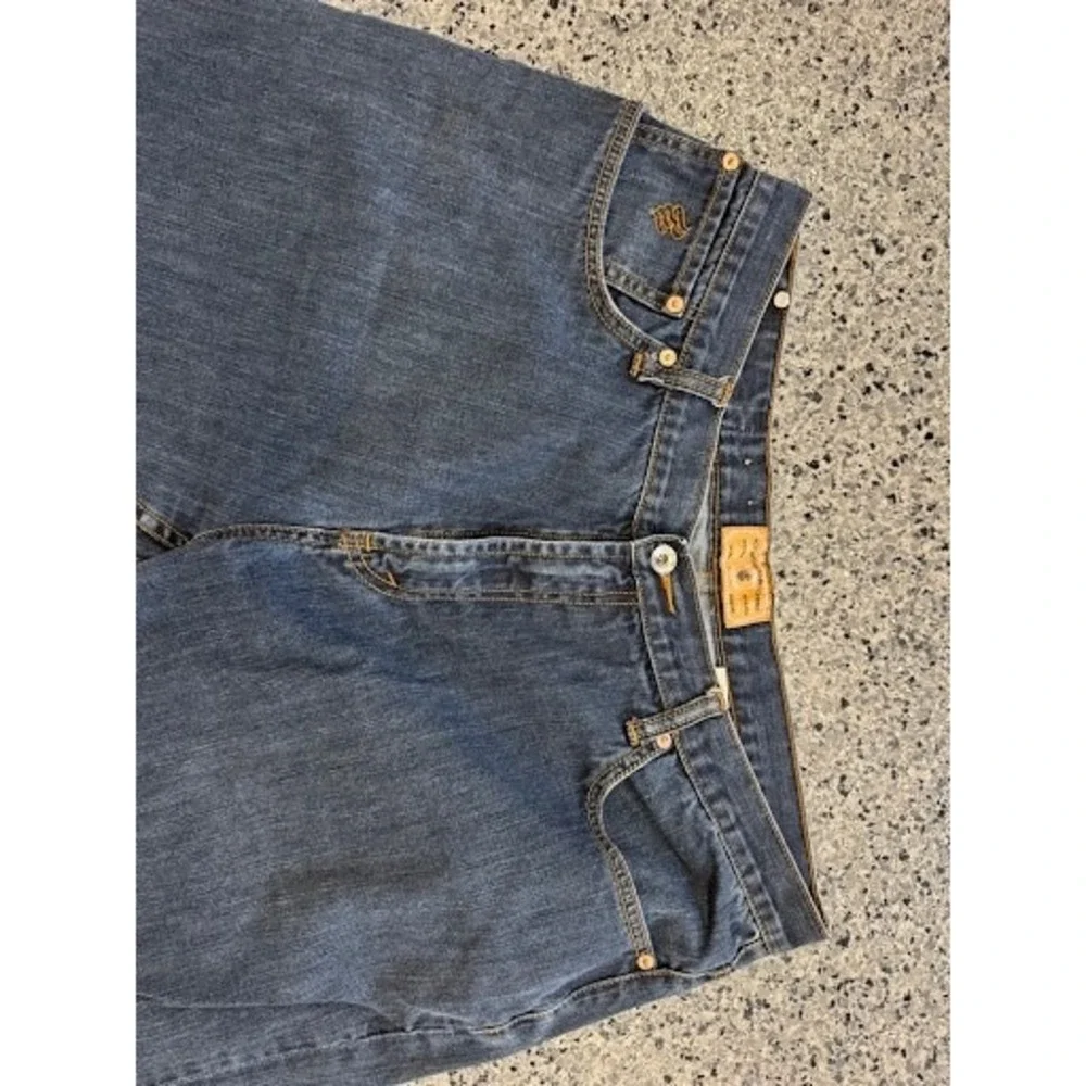 Rocawear Denim Company Mens Jeans 38x34 Dark Wash Regular Fit Straight Blue
